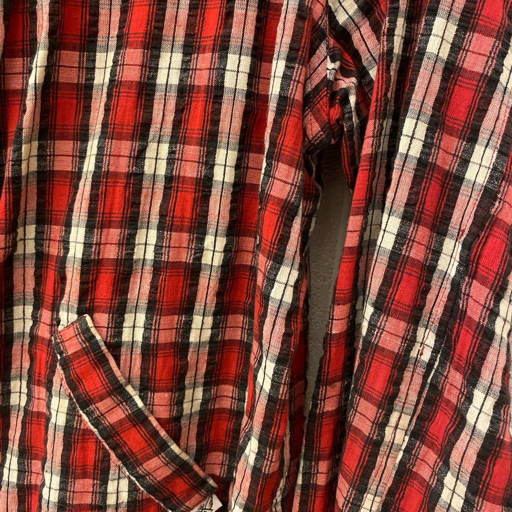 Red plaid jacket